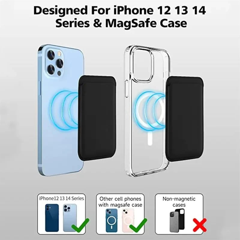 Leather MagSafe Phone Wallet Case