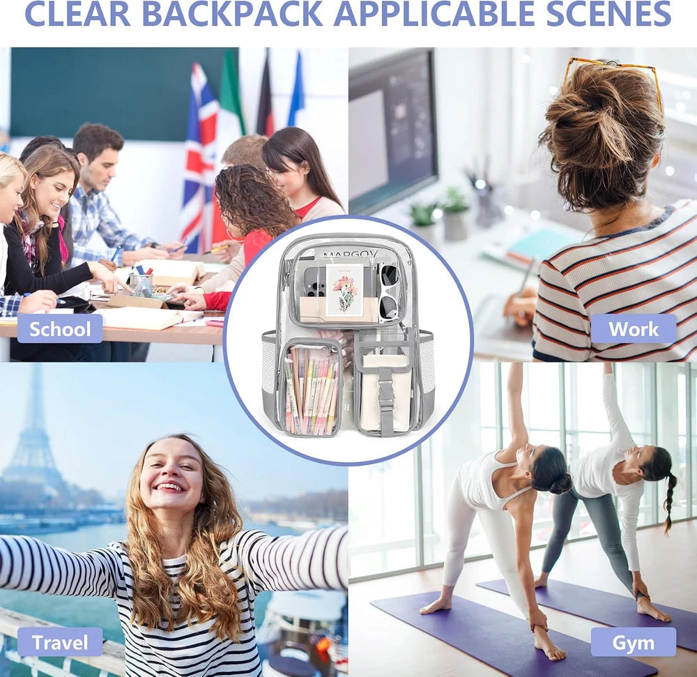 Heavy Duty Transparent School Backpack