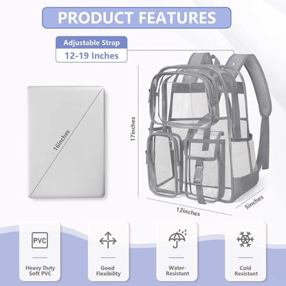Heavy Duty Transparent School Backpack
