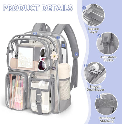 Heavy Duty Transparent School Backpack