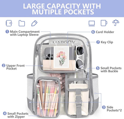 Heavy Duty Transparent School Backpack