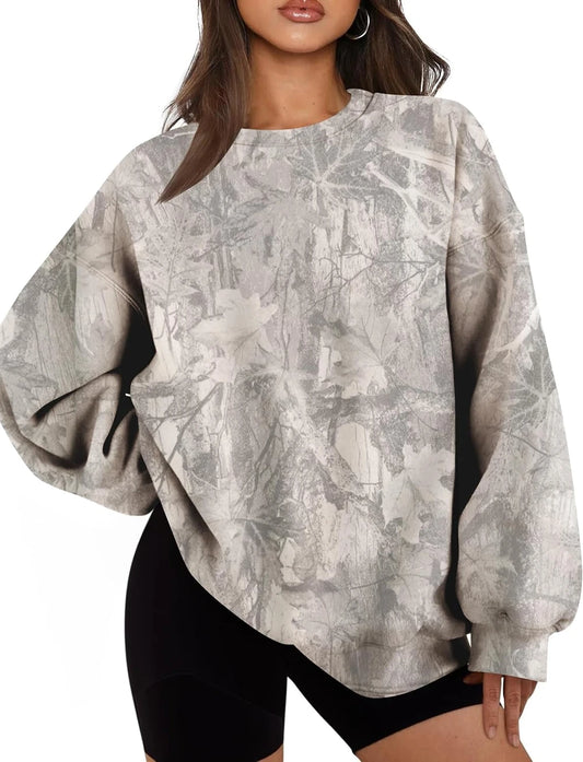 Camo Oversized Fleece Sweatshirt