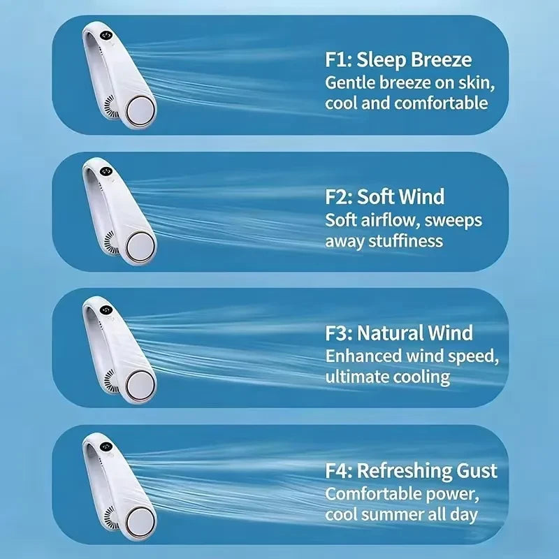 Portable Rechargeable Neck Fan